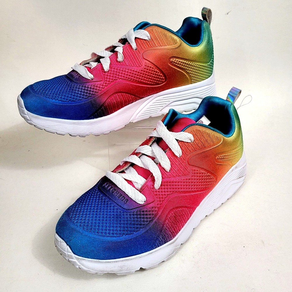 Skechers Uno Lite Spectrum Bright Girls Youth 5 Rainbow Sneakers 310458L